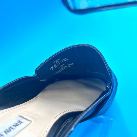 SAKS FIFTH AVENUE FABIA BLACK LEATHER MULE FLATS w/ ORIG. BOX - 10M - Picture 12 of 13